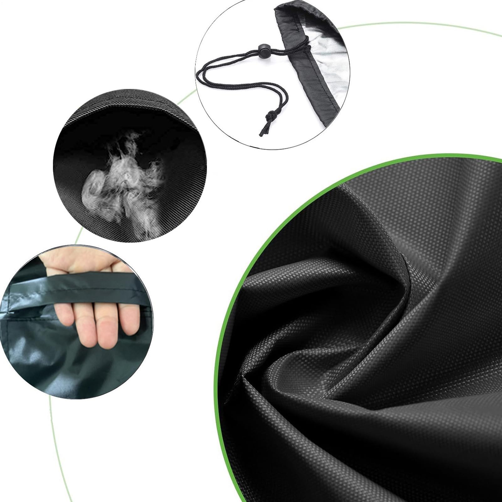 Housse de brasero imperméable – 81 x 81 x 61 cm – Revêtement en PVC robuste – Protection UV – Bouclier de foyer carré pour terrasse, balcon, terrasse, voyage, camping