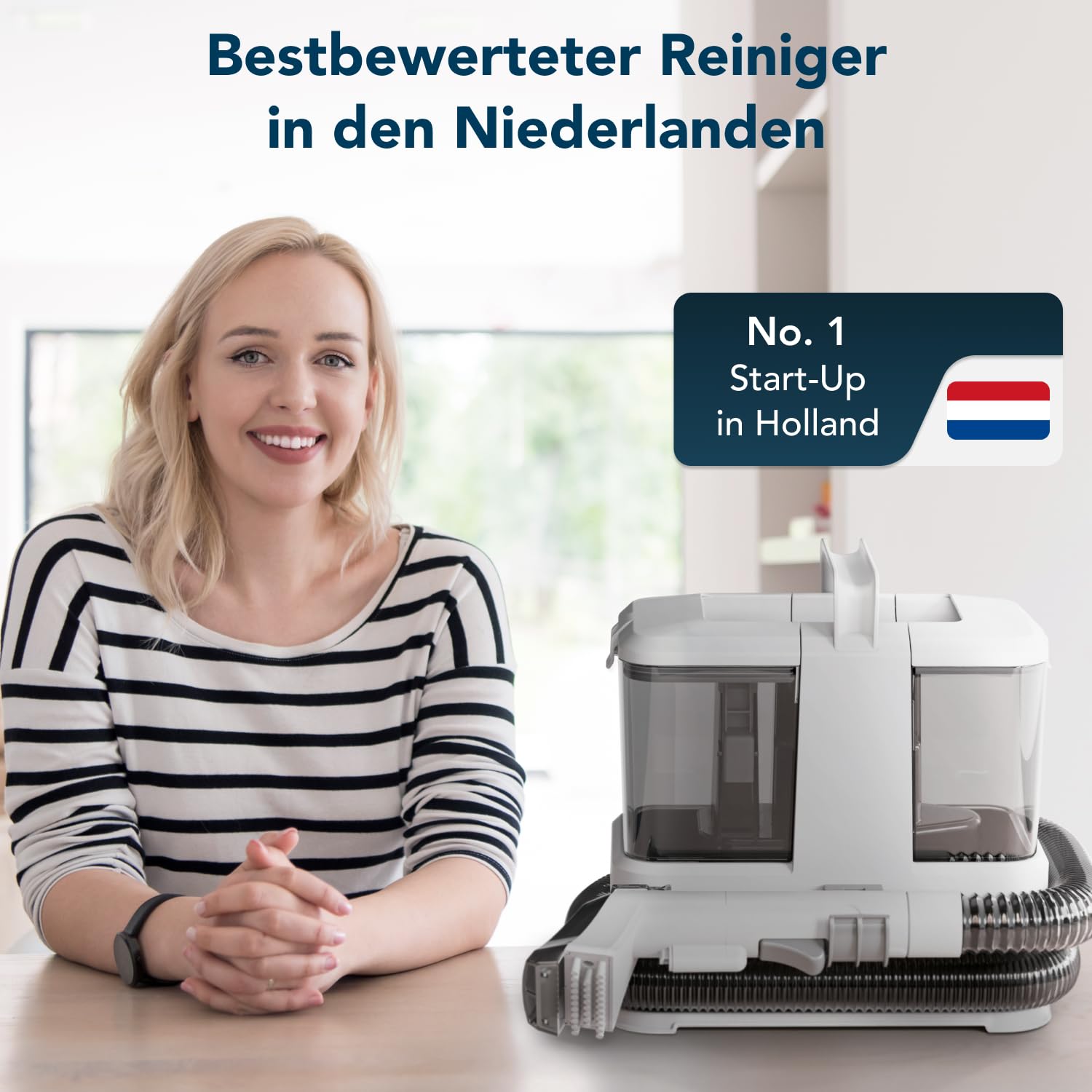 Media Evolution Polsterreiniger Gerät und Nassauger – Kompakter Teppichreiniger und Textilreiniger – Waschsauger für Teppich, Polster Autositze & Sofa