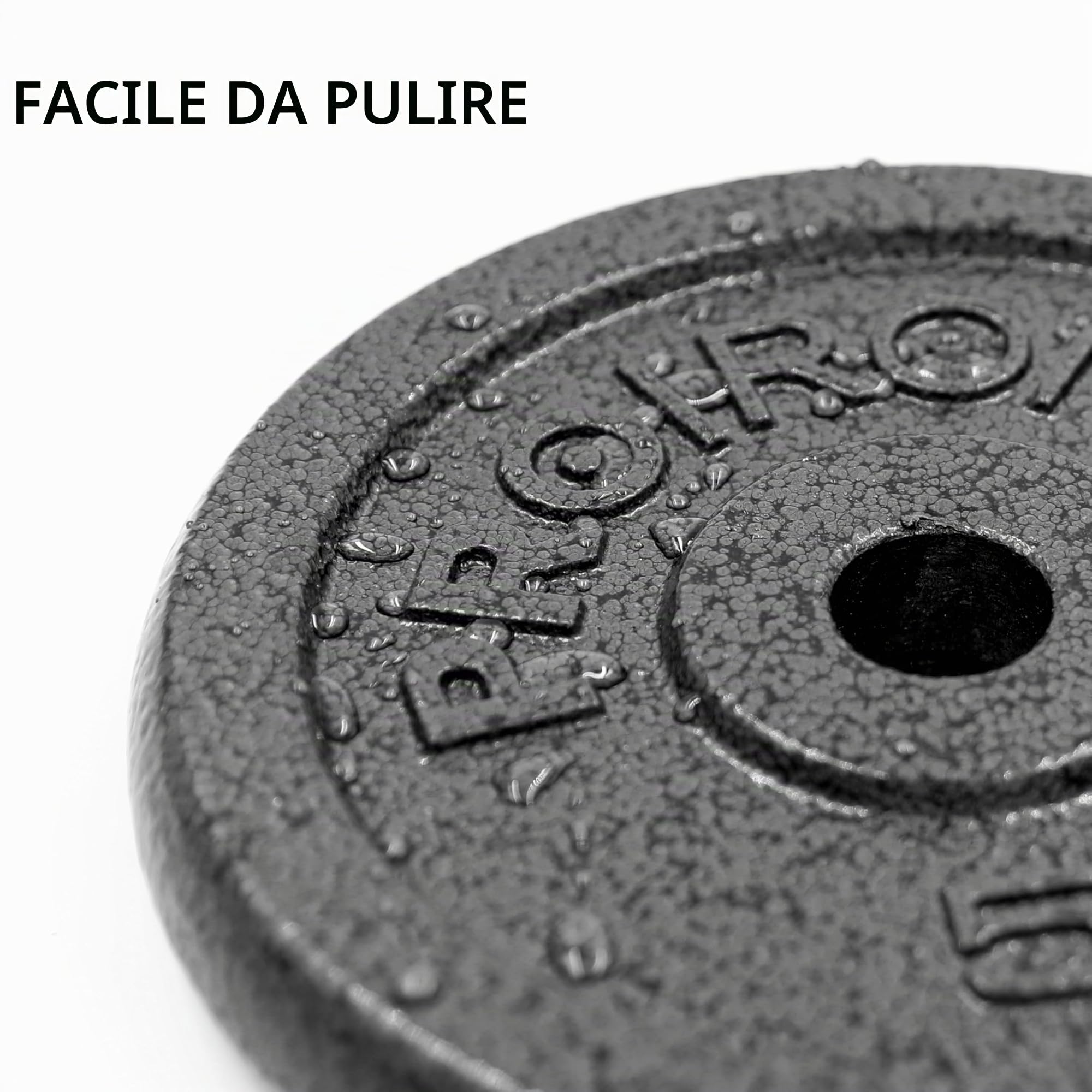 PROIRON Dischi Palestra in Ghisa con Diametro Ø 25mm-Dischi per Bilanciere e Manubri 1,25kg 2,5kg 5kg 10kg