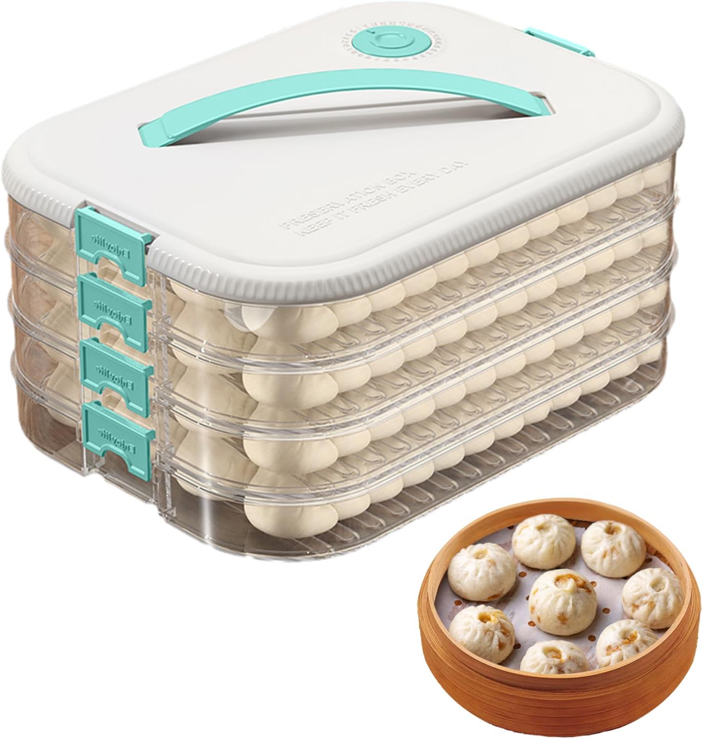 freezer containers - multi-tier dessert keeper tray, portable pastry stack container | freezer storage tray, iso cookie carrying case