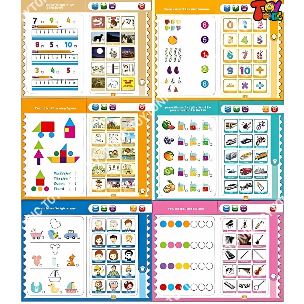 TOYTONIC Educational Talking Sound Book for Kids – Learn Alphabets, Numbers, Shapes & Phonics | Interactive Book with Music & Touch Features | Multicolor Learning Toy for Toddlers (Ages 2–7) - Image 3 thumbnail