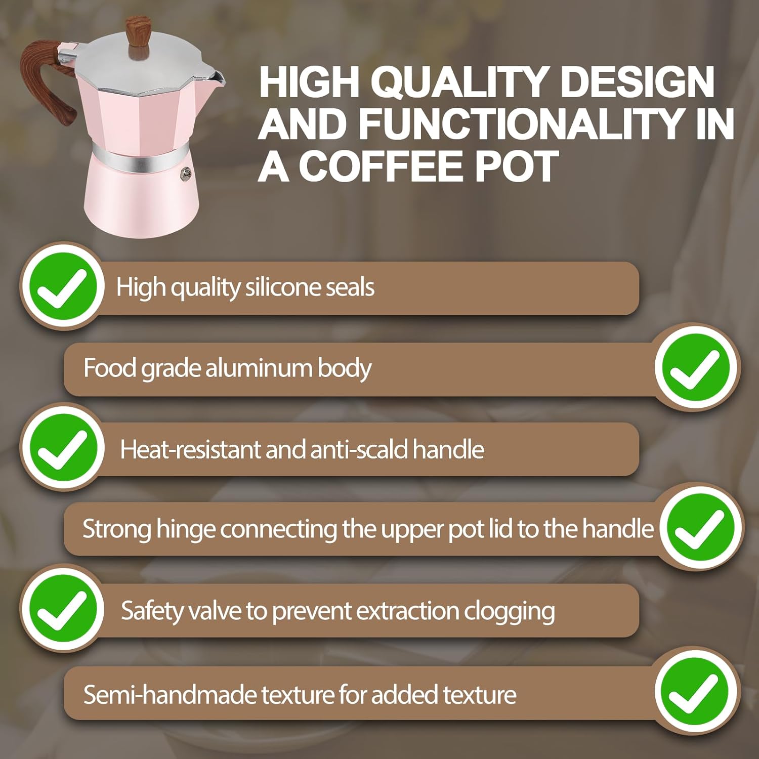 Aluminum 12 Cup 600ml Moka Pot Express Coffee Maker Stovetop Espresso Colorful Coffeemaker Italian Classic Style Brewing Greca Cafe Mocha Machine for Cafeteras Lover Camping Travel and Home Use 20oz