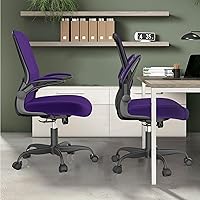 Vista 7 de Silla de oficina Mimoglad, silla de escritorio ergonómica con soporte lumbar ajustable, silla de computadora de malla de respaldo alto