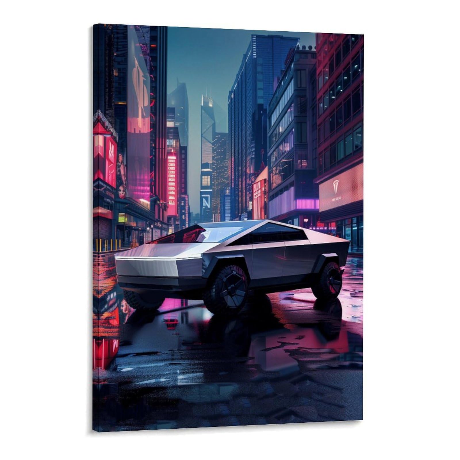 Corato Tesla Car Posters For Walls Vintage Racing Car Canvas Prints For Home Decor Office Decor CFrame-style 20x30inch(50x75cm)