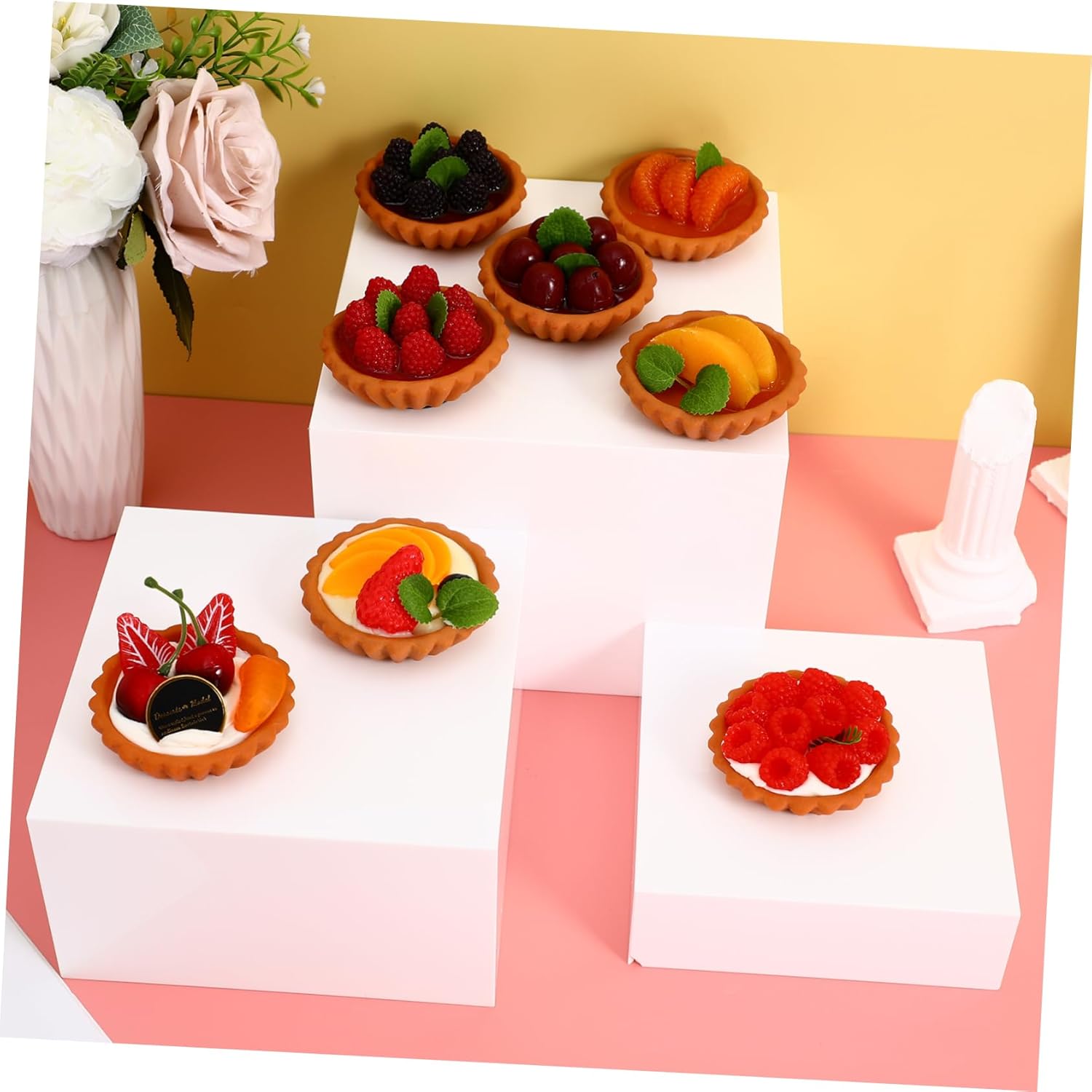 1set Cubic Design Buffet Food Display Stands Cake and Dessert Risers for Party