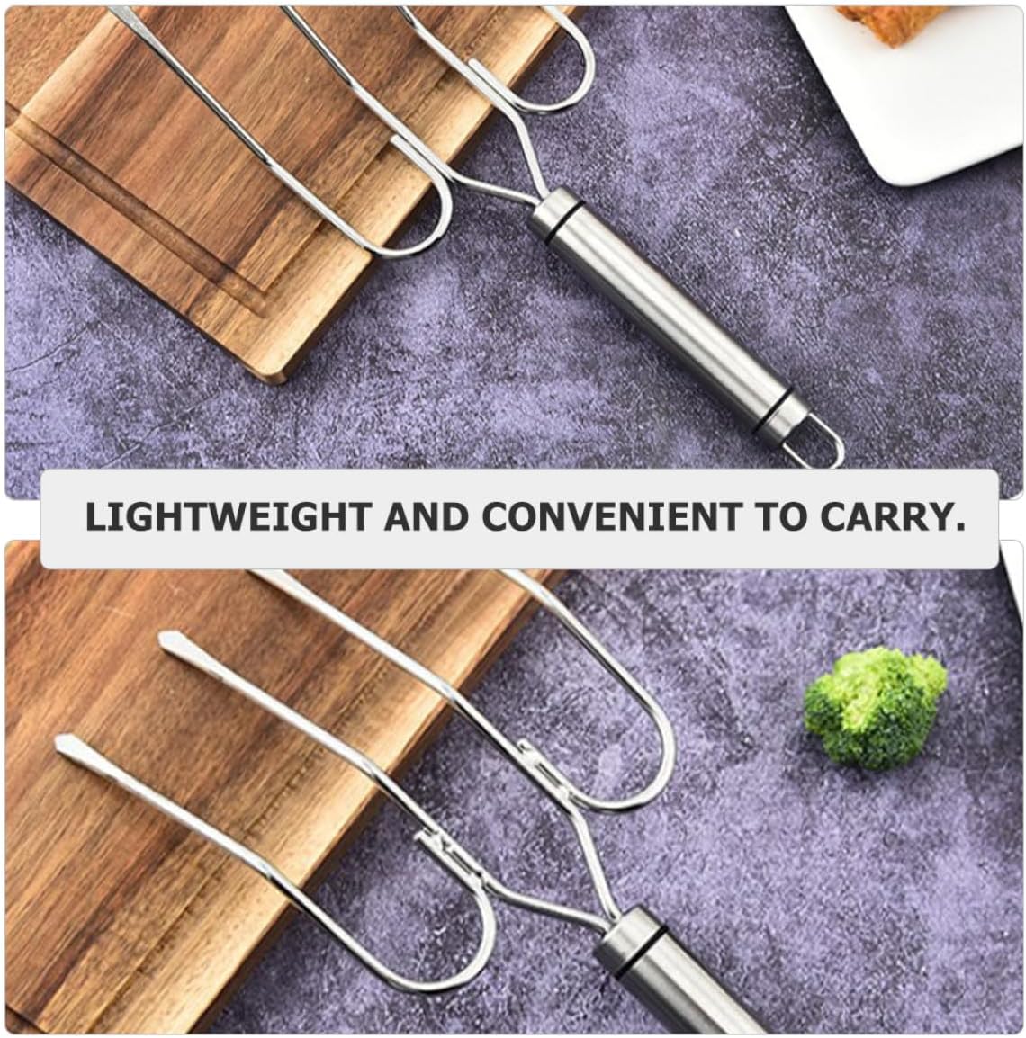 Stainless Steel Turkey Lifter Fork for Bbq, Roasting, Kitchen Prep