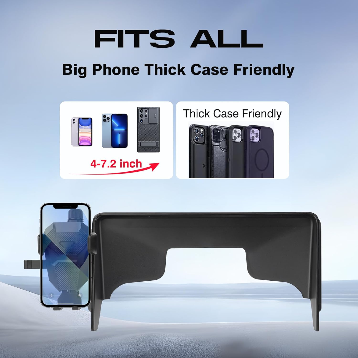 Car Phone Holder for Honda Civic 2022-2025 Accessories,Adjustable GPS Civic Phone Mount for 9-inch Screen,Hands-Free Ultra Stable Phone Stand for All Phones