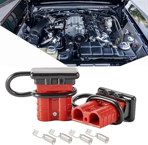 UGSHY 2 conectores de cable de enchufe de carretilla elevadora, cable IP66 50A de conexión rápidadesconexión con cubierta antipolvo, juego de