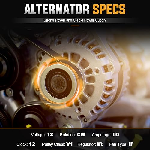 Miniatura 2 de Reemplazo del alternador compatible con Toyota 4Runner 2.4 2.4L 1985-1992, Celica 2.4 2.4L, 1985-1991 Toyota Pickup 2.4 2.4L Reemplazar AND0079,