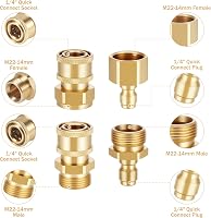 Zocipro 4 részes M22 nyomásmosó adapter készlet, gyorscsatlakozó, 5000 PSI 6