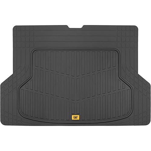 CAT Heavy Duty SUV Black Cargo Liner & Car Trunk Mat - Universal Trimmable All Weather Cargo Mats for Back of SUV - SUV Trunk Mat & Carpet Cover Trunk Liner - Cargo Cover Trunk Cover 53" x 36.25"