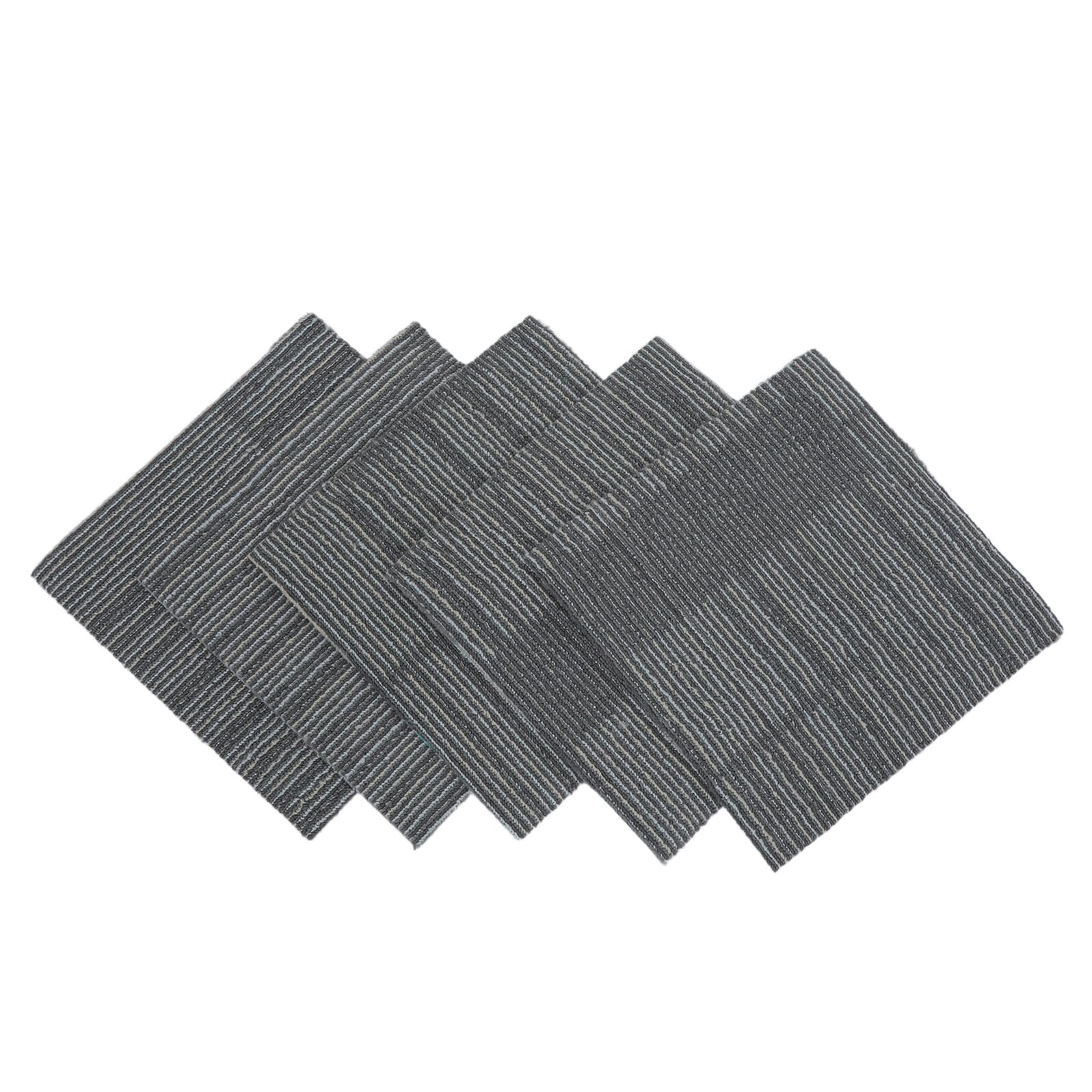 Dalles de tapis carré auto-adhésif 6pcs dalles de moquette 0.24cm pour salon bureau