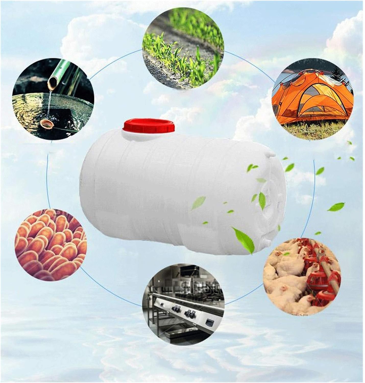 Water Tank Outdoor Travel Bucket 130L/190L Water Container Carrier Home Camping Stackable Camping High Capacity Water Storage Water Dispenser Water Jug Bucket For Sport Camping Hiking Picni(Size:130L)