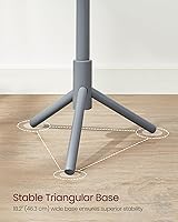 Vista 4 de VASAGLE Perchero de madera maciza, perchero con forma de árbol de pie libre con 8 ganchos, 3 opciones de altura, para ropa, sombreros, bolsos, sala