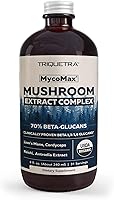 Vista 1 de MycoMax Mushroom Complex - 70% Beta Glucans, Max Potency Mushroom Supplement, US Grown + Ultrasonic Extraction - Lions Mane, Cordyceps, Reishi &