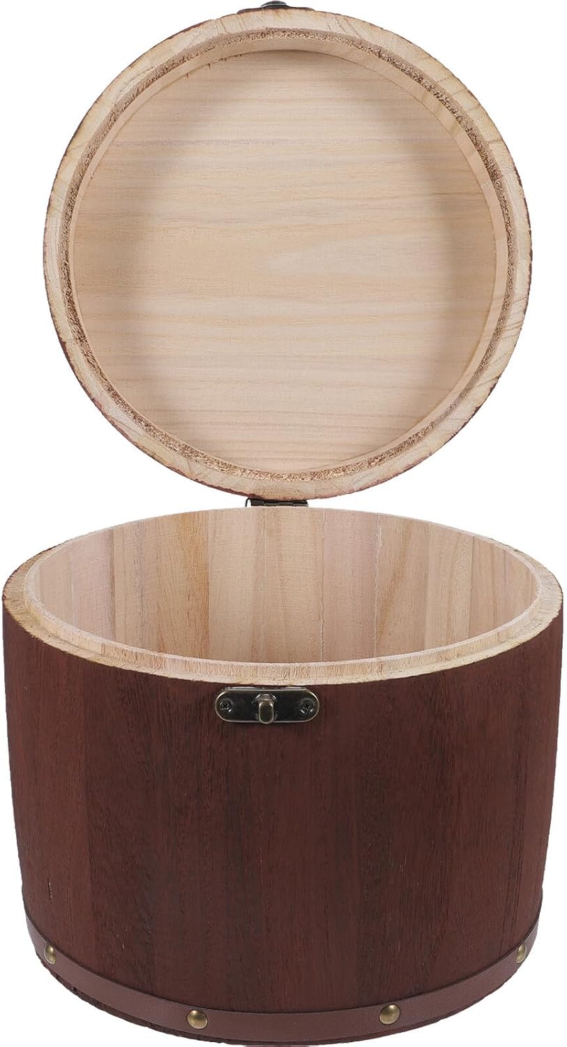 Wooden Airtight Storage Canister 25x25x20cm Large Sealed Food Jar for Loose Tea Coffee Sugar Kitchen Pantry Organization