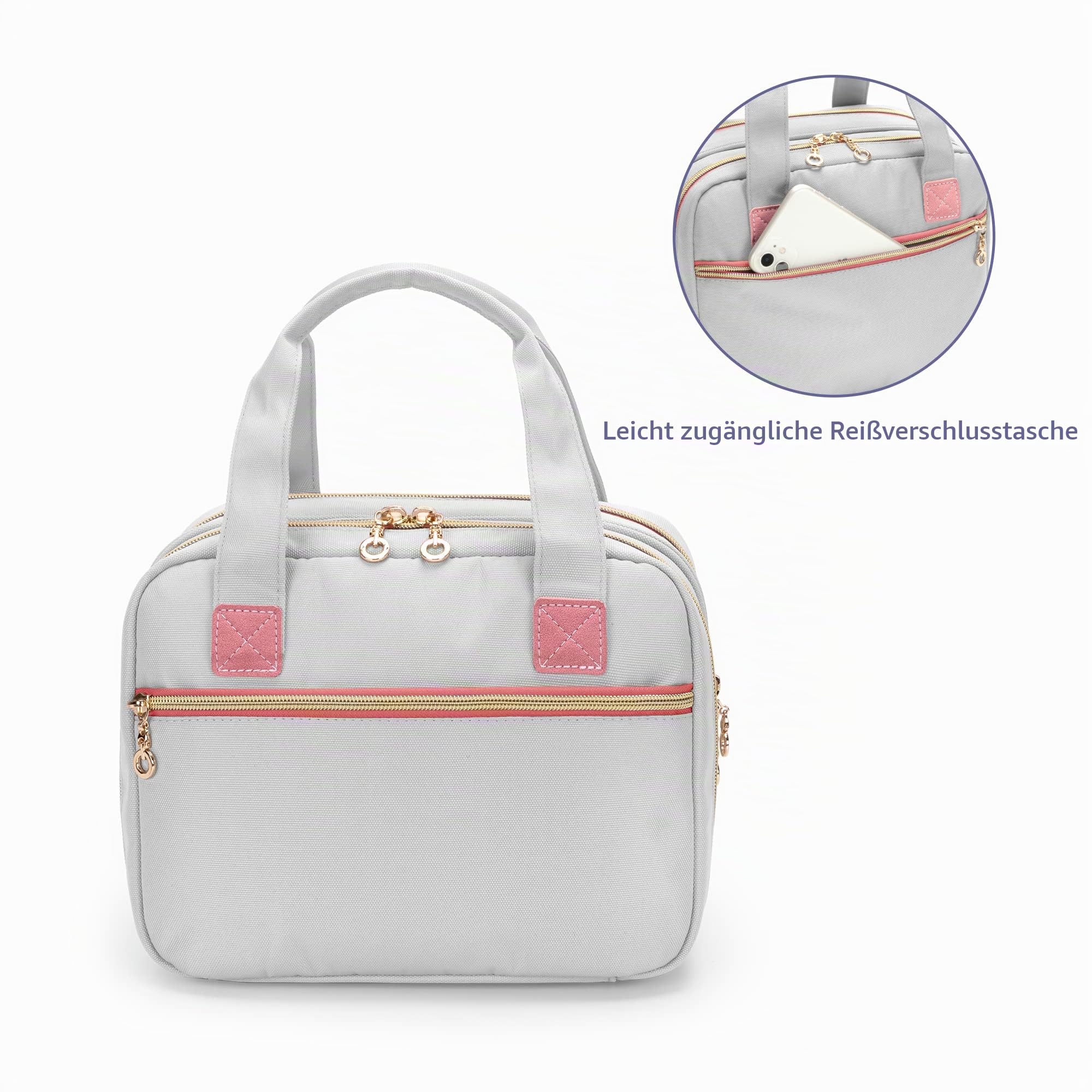 Damero tragbare Milchpumpe Tasche kompatibel mit Elvie und Willow Milchpumpe, Tragetasche mit Eisbeutel für tragbare Milchpumpe, Flaschen, Pumpenteile