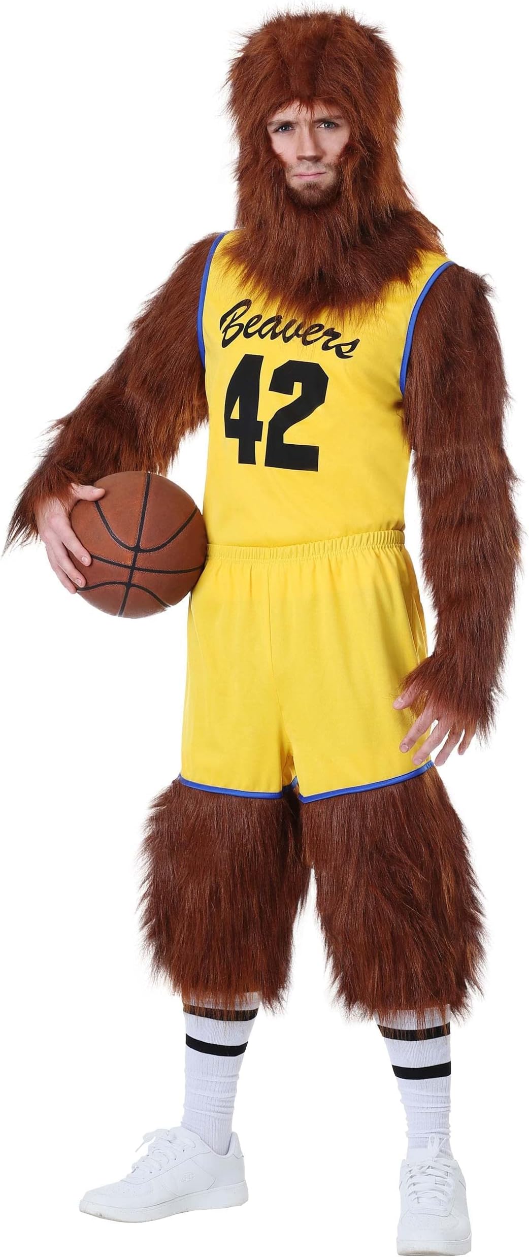 Teen Wolf Costume Men | Adult Werewolf | Beavers Basketball Uniform | Mascot Outfit | 80s Movie Character