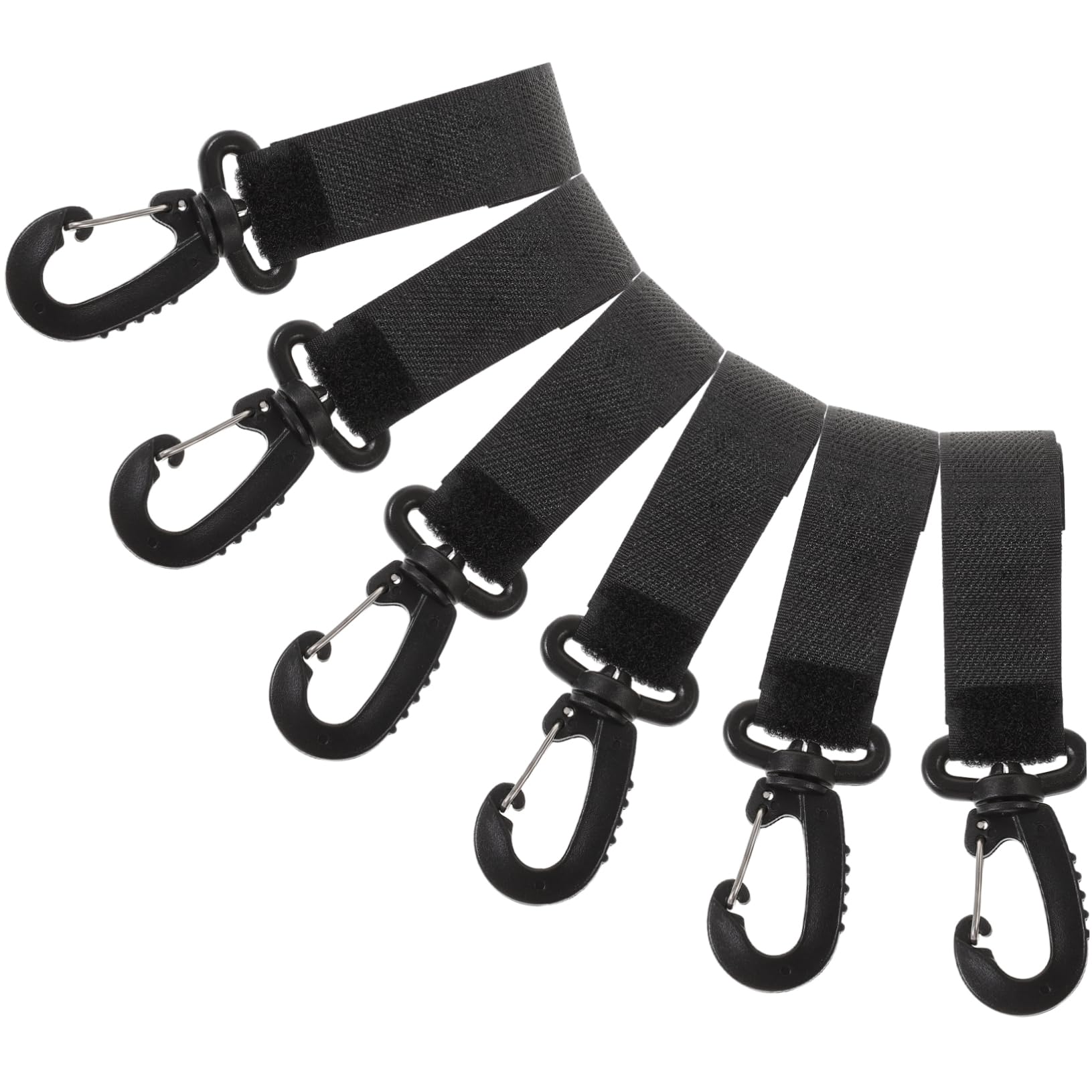 VICASKY 360 Rotating Stroller Hooks Diaper Bag Organizer Clips Baby Diaper Carriage Accessories Plastics Hangers for Stroller Easy Install Reusable 6 Pack