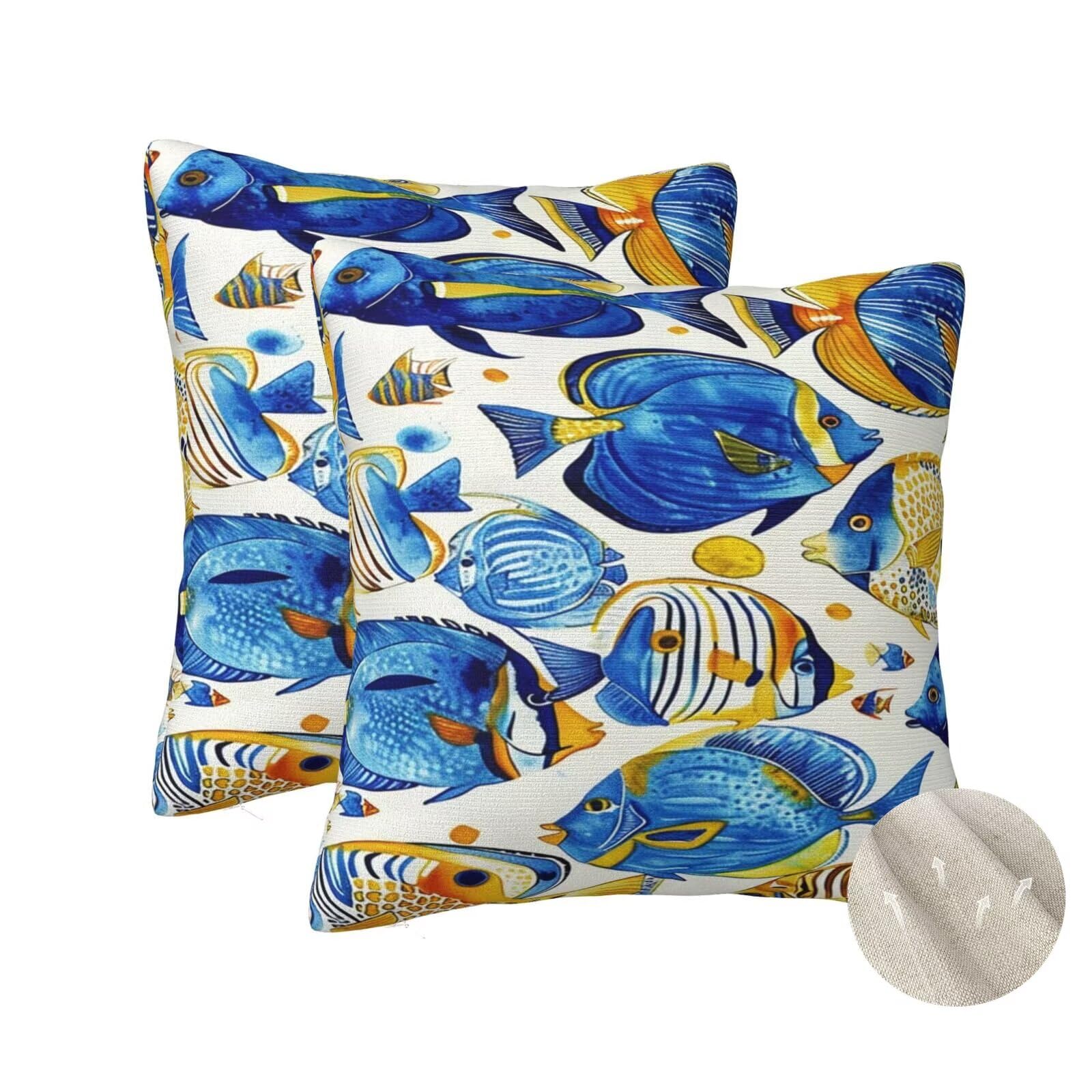 Housses de coussin bleu 70x70 cm coussin décoratif canapé et lit zt210