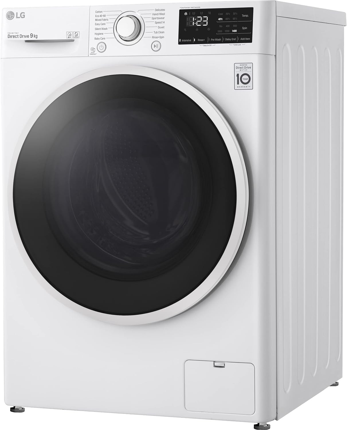 LG V3 FAV309WNE 9kg Washing Machine with 1400 rpm White B RatedQ