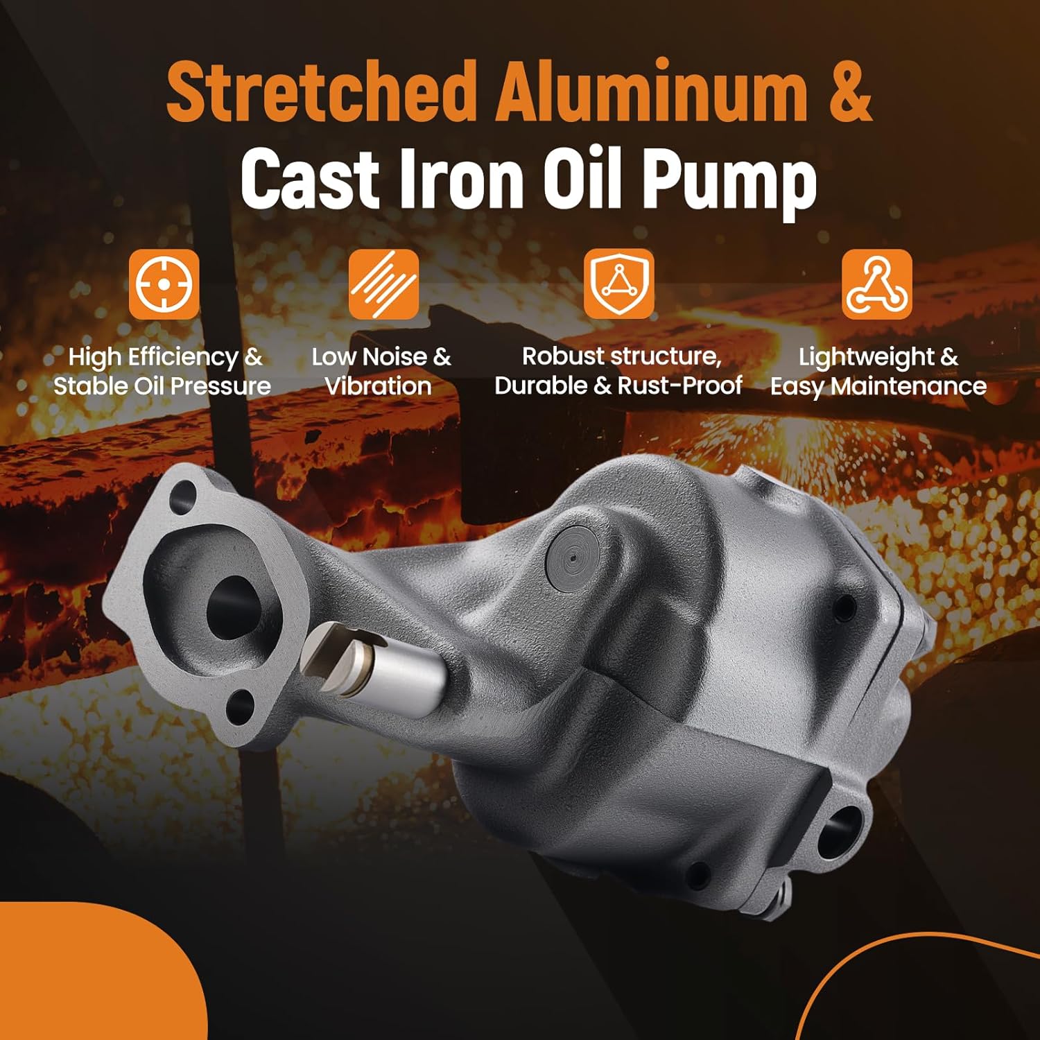 maXpeedingrods Engine Oil Pump High Volume High Pressure Fits for Buick Commercial Chassis 5.7L 1992-1996 Roadmaster 5.7L 1992-1996# M155HV