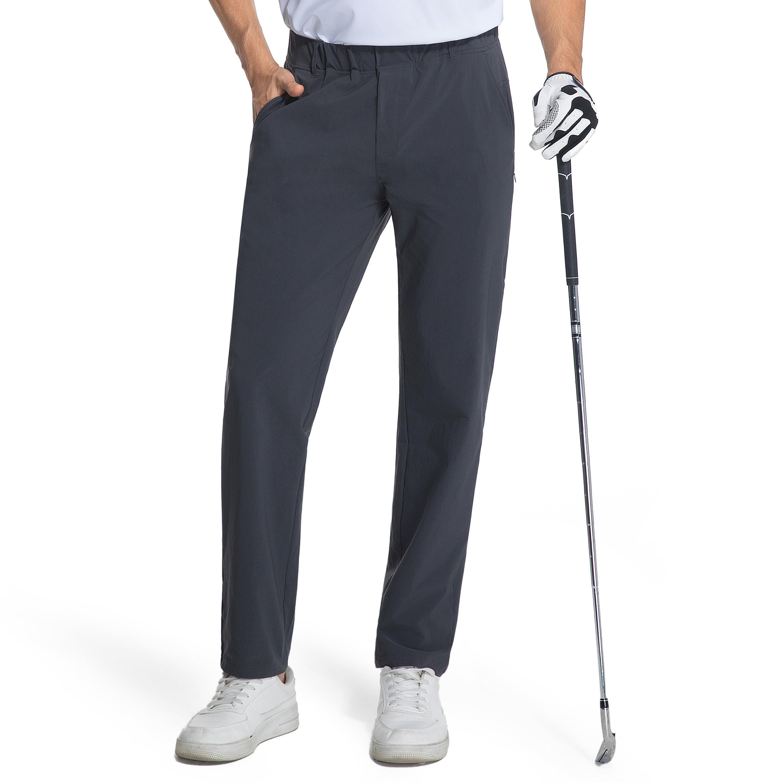 Mens Golf Pants Stretch Work Dress Pants with 5 Pockets 30 32 Slacks for Men Quick Dry Joggers