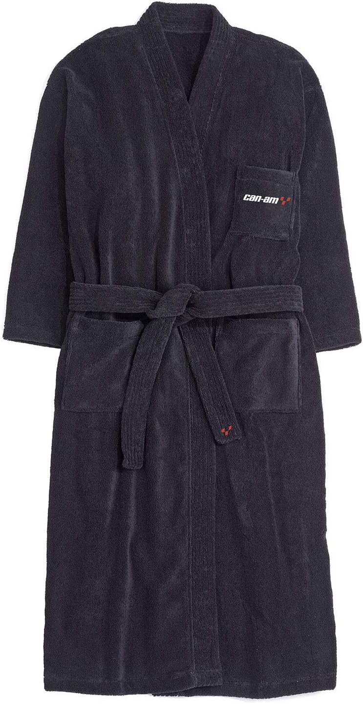 Can-Am mens Black Terry Cloth Robe