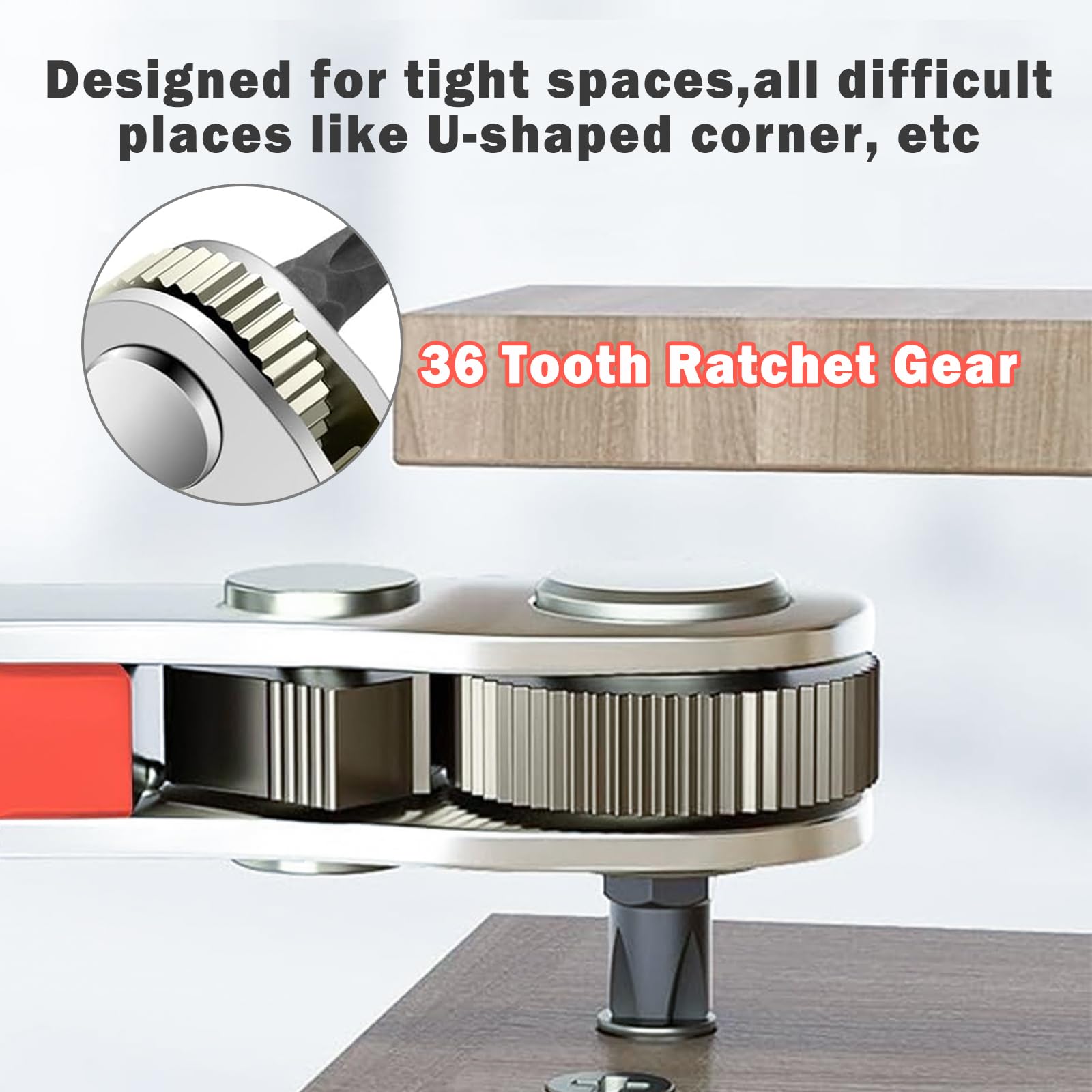 MOSTFUN 21PCS Mini Ratchet Wrench with Screwdriver Bits & Sockets - Image 4