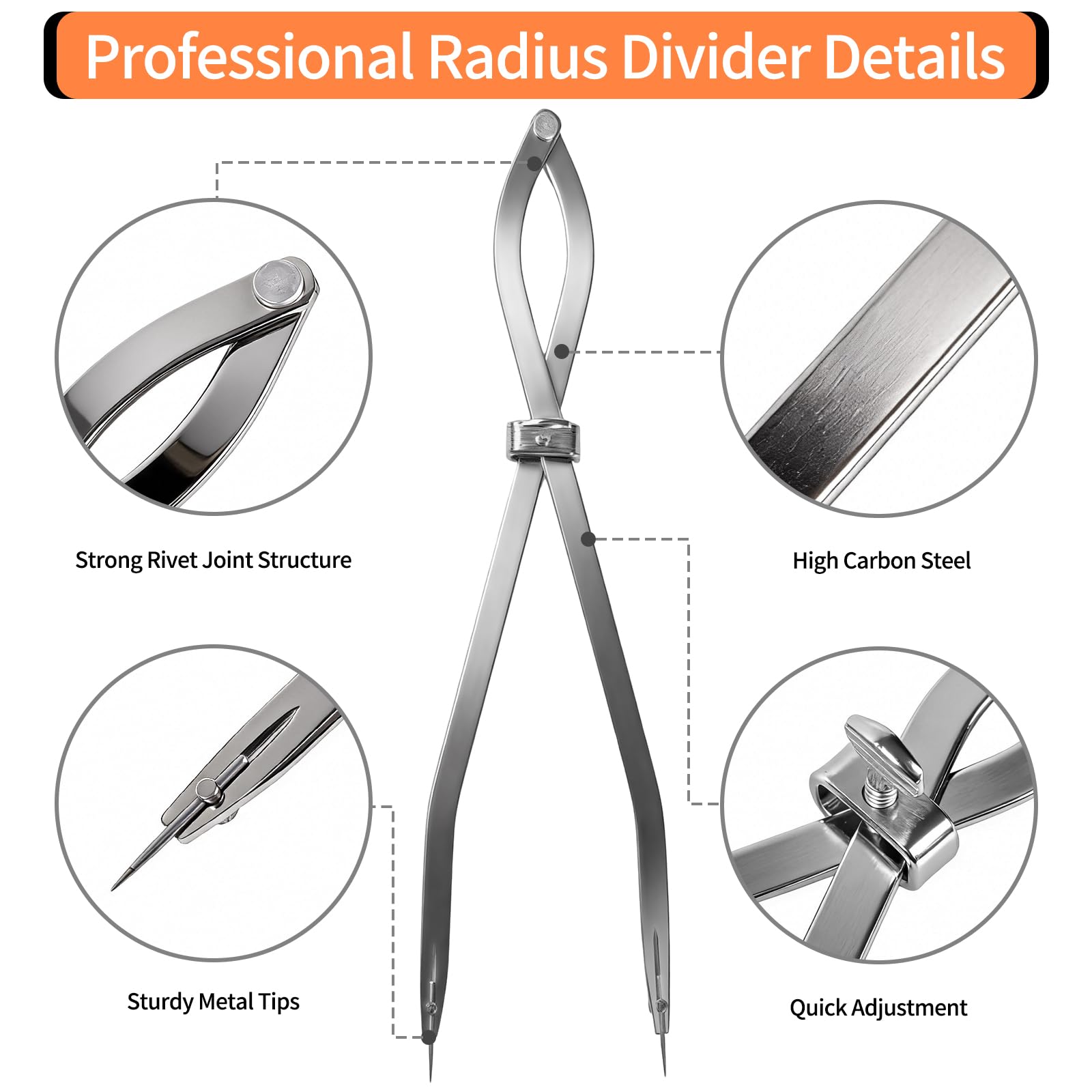 Circle Scriber Tool - 2PC Set for Woodworking & Metal -2