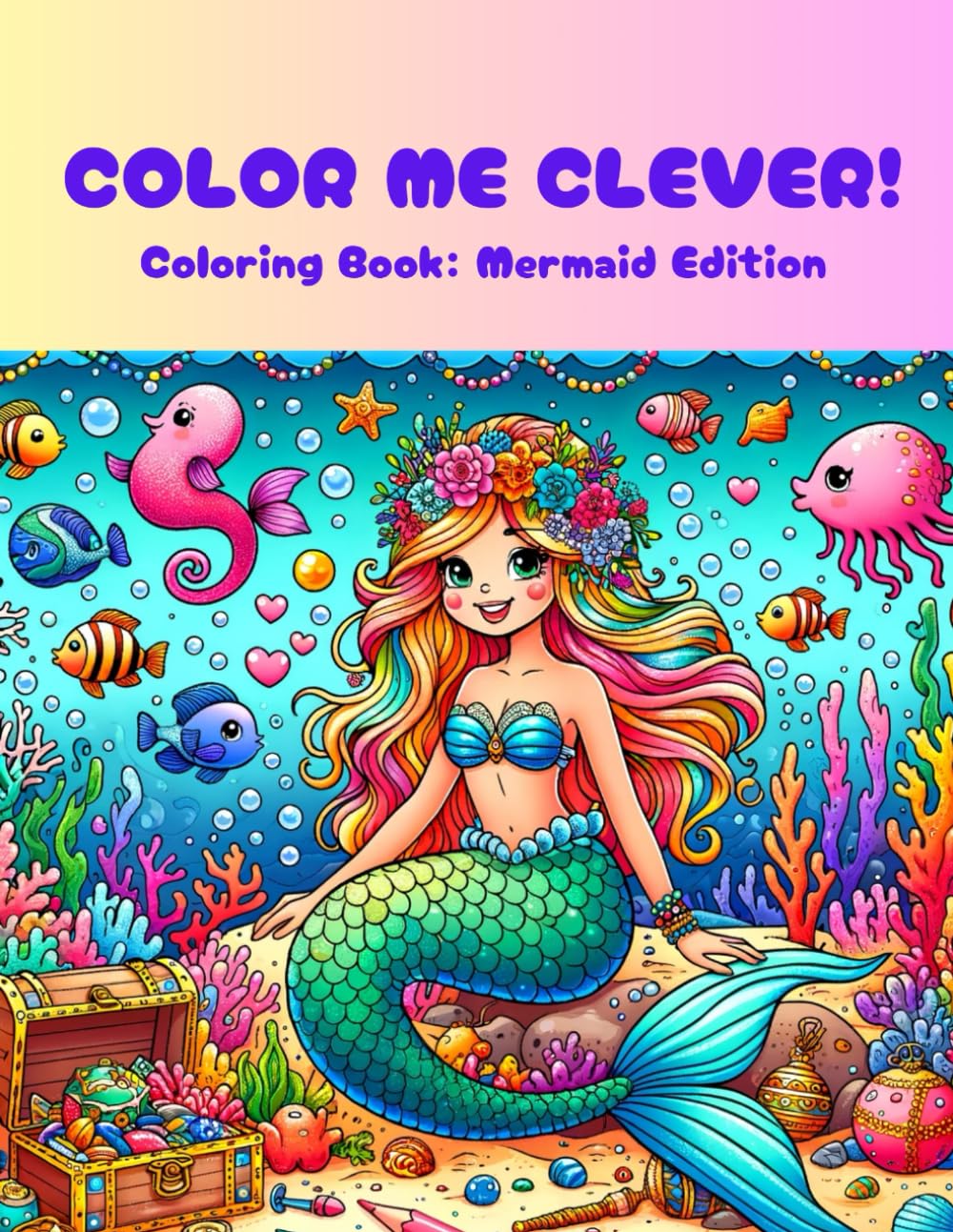 Color Me Clever!: Coloring Book: Mermaid Edition