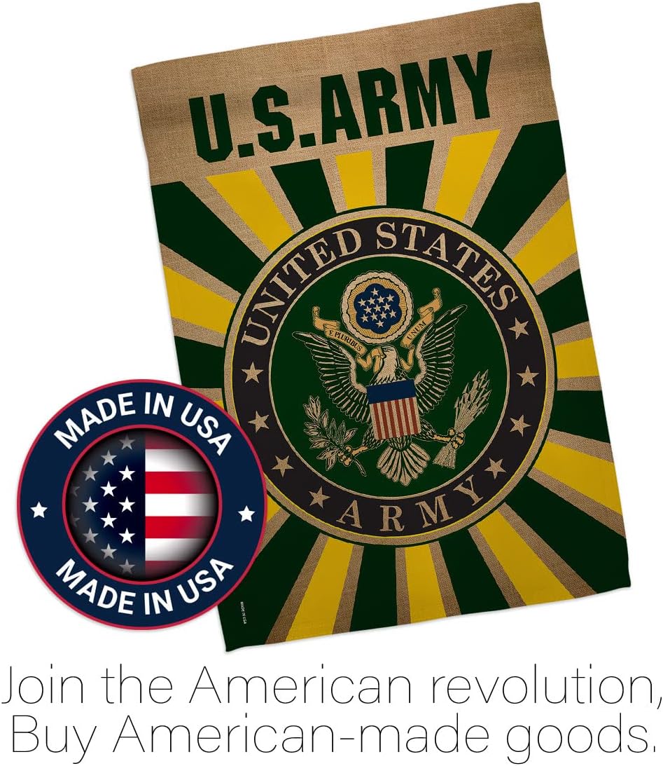 Army Garden Flag - Set Wall Holder Armed Forces Rangers United State American Military Veteran Retire Official - House Decoration Banner Small Yard Gift Double-Sided Made in USA 13 X 18.5