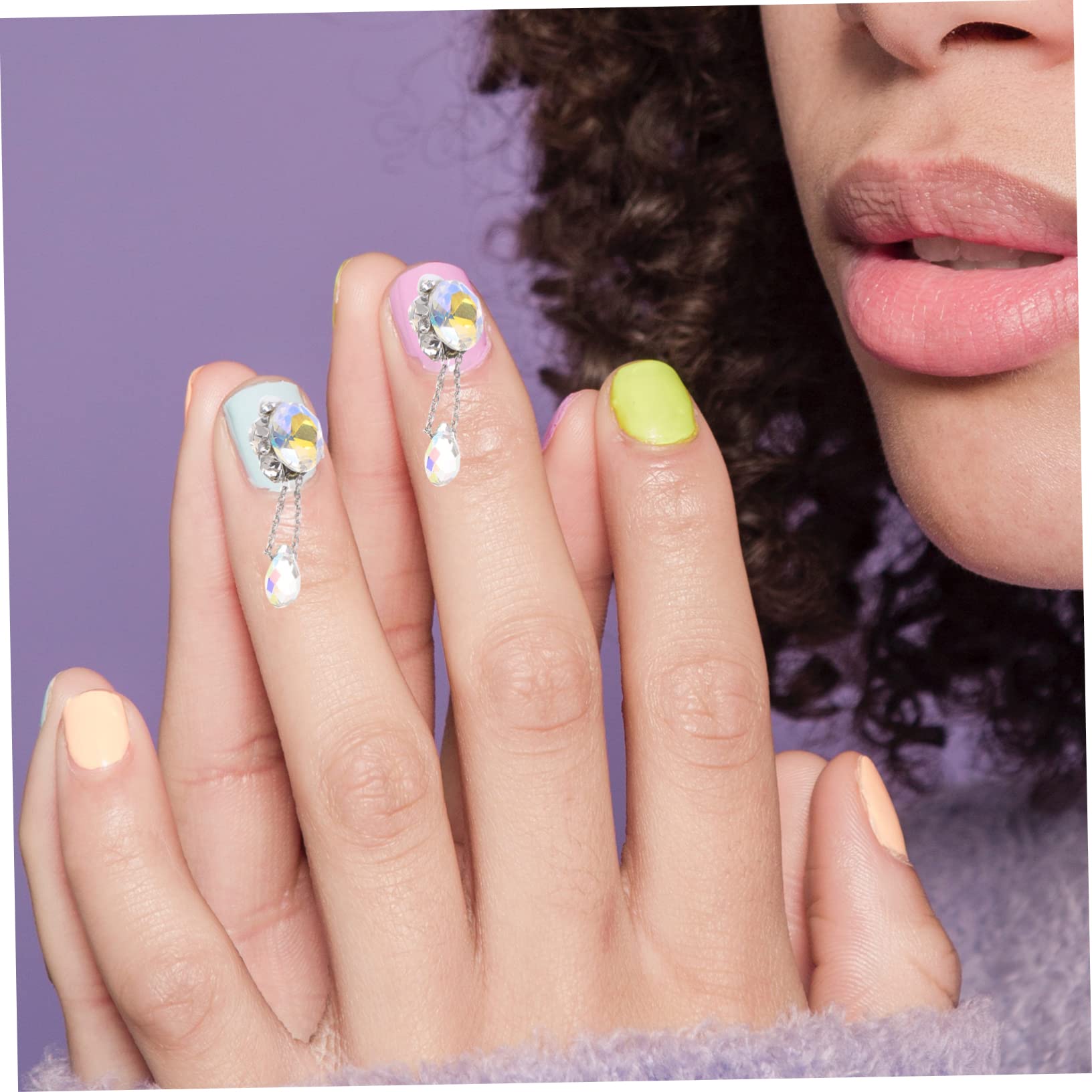 minkissy 20pezzi Ciondoli Brillantini Per Unghie Decorazioni Nail Art Accessori Per Manicure Per e Saloni Di Bellezza