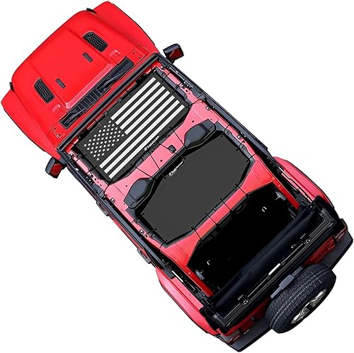 Miniatura 10 de Shadeidea - Parasol para capota de automóvil, parte delantera y trasera (funda solar de malla de color negro, no se decolora, calavera de azúcar)