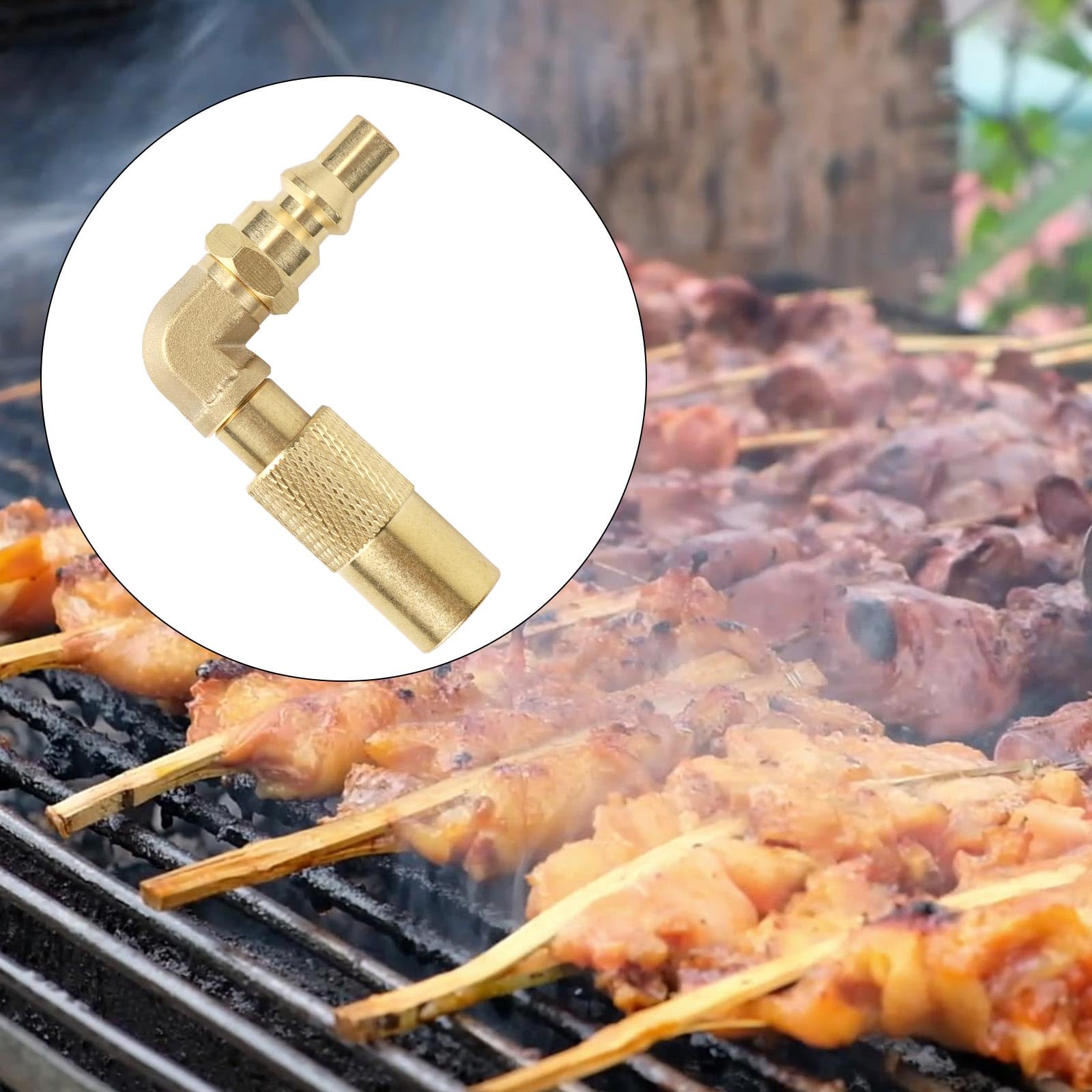 1/4" Adapter Szybkiego Łączenia RV, Adapter Kolankowy Propanowy do Blackstone Grilli Kempingowych 17" i 22" na Propan