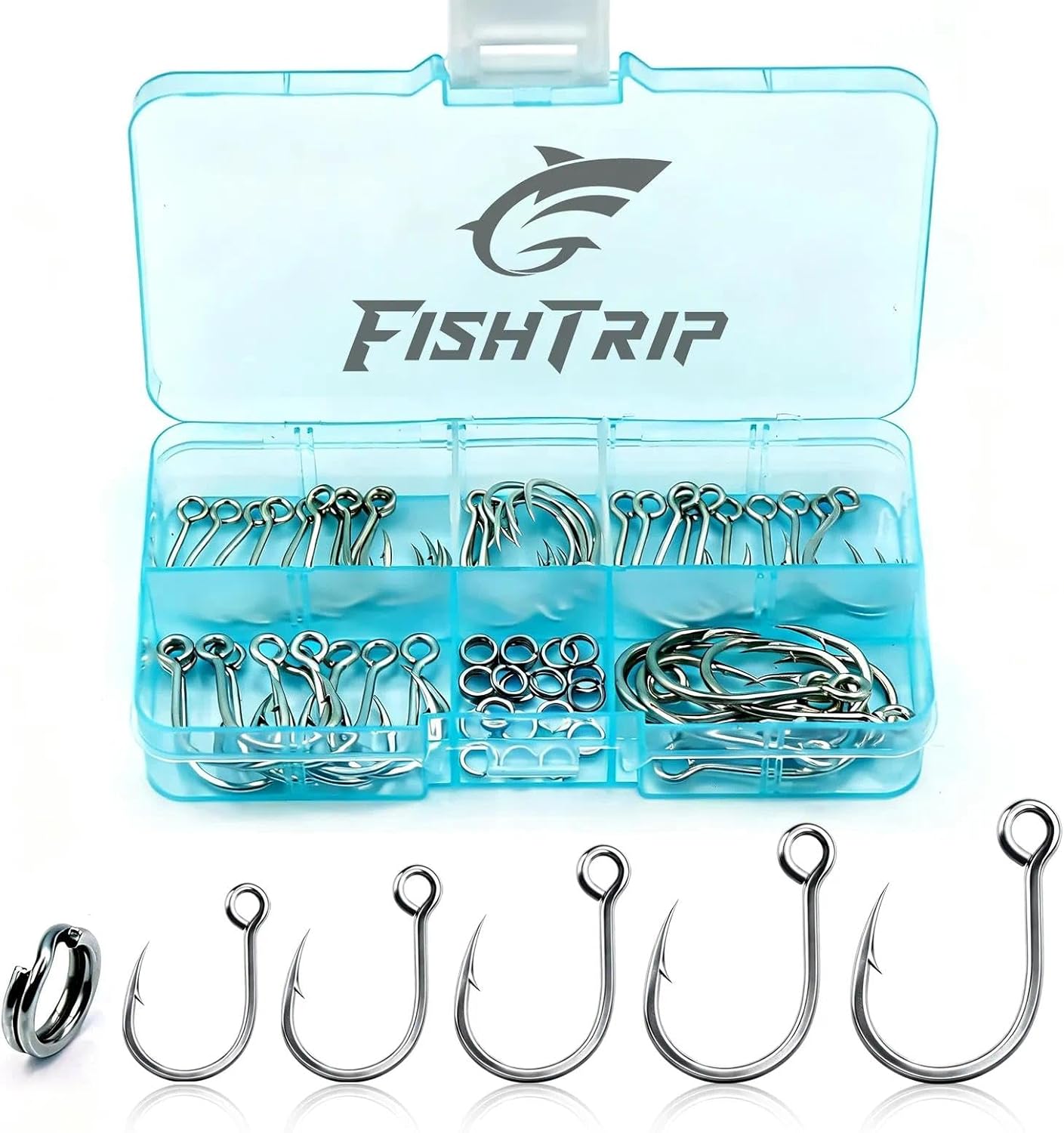 Fishing Inline Single Hooks - in Line Hooks for Treble Hook Replacement