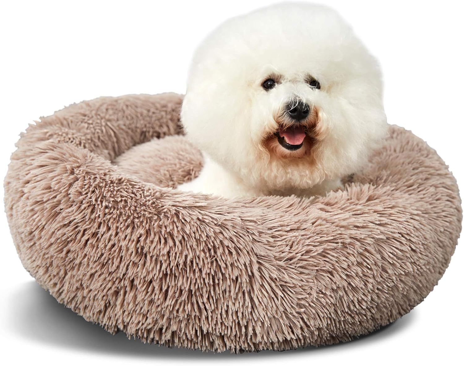 ANWA Washable Dog Round Bed Small, Donut Dog Bed Small Dog, Comfy Dog