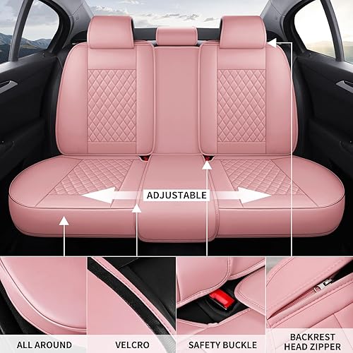 Miniatura 4 de Juego completo de fundas de asiento de automóvil, fundas universales de cuero para asiento de automóvil, funda de cojín de cuero impermeable para