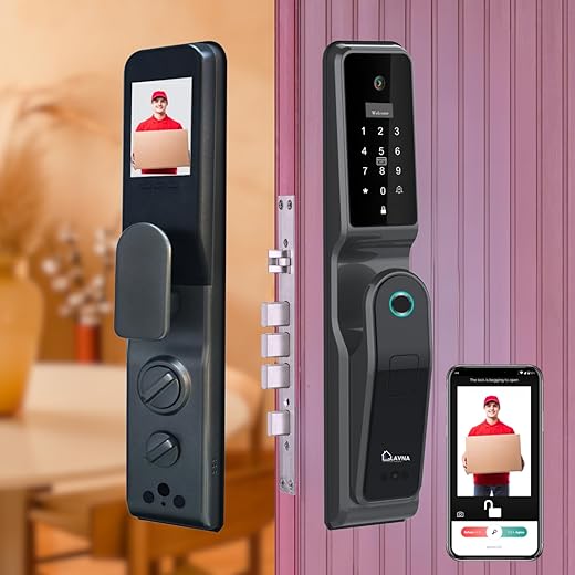 LAVNA 8-Way Smart Door Lock with Camera