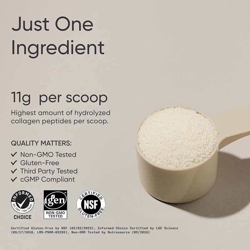 Sports Research® Collagen Peptides Protein Powder 16oz (Unflavored) image 2