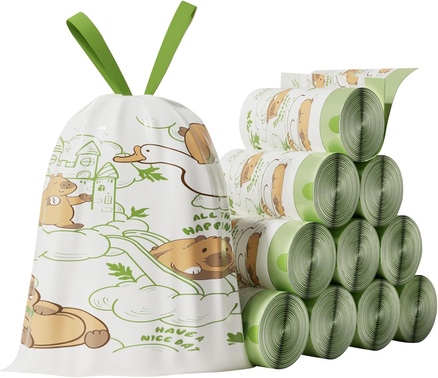 13 Gallon Drawstring Tall Kitchen Trash Bags - 50 Counts