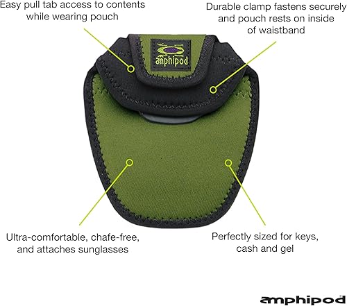 Miniatura 2 de Amphipod Micropack LandSport - Bolsa de almacenamiento sin rebote para efectivo, identificación, gel y llave para correr, trotar y caminar, algas,