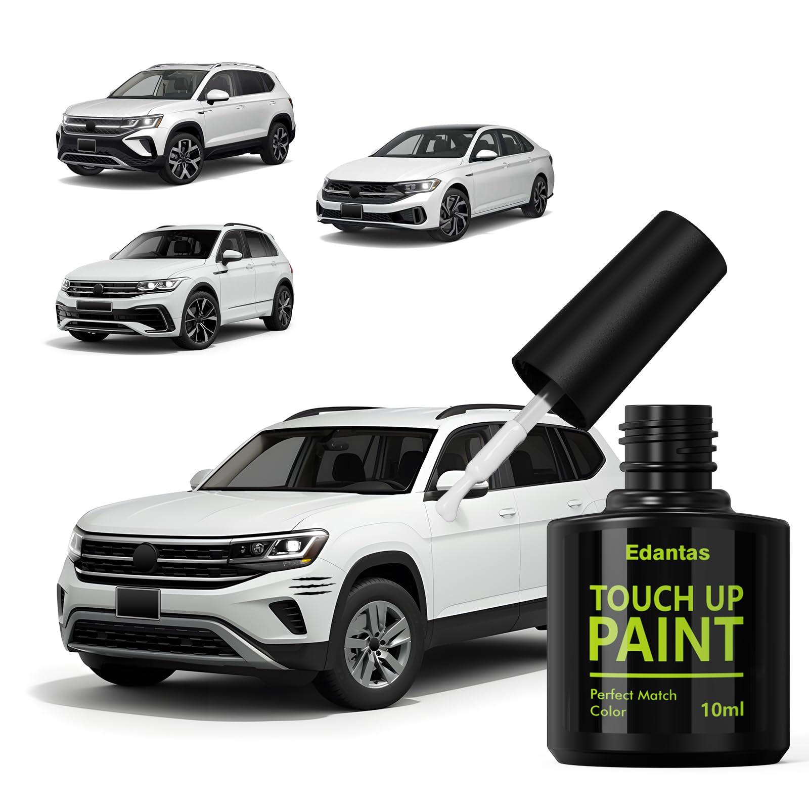 LC9A Pure White Touch Up Paint for Volkswagen Cars, Professional Auto Touch-up Paint Scratch Repair Kit, Automotive Paints Exact Match Compatible with Atlas/Jetta/Tiguan/Taos/ID4/GTI/Passat/CC