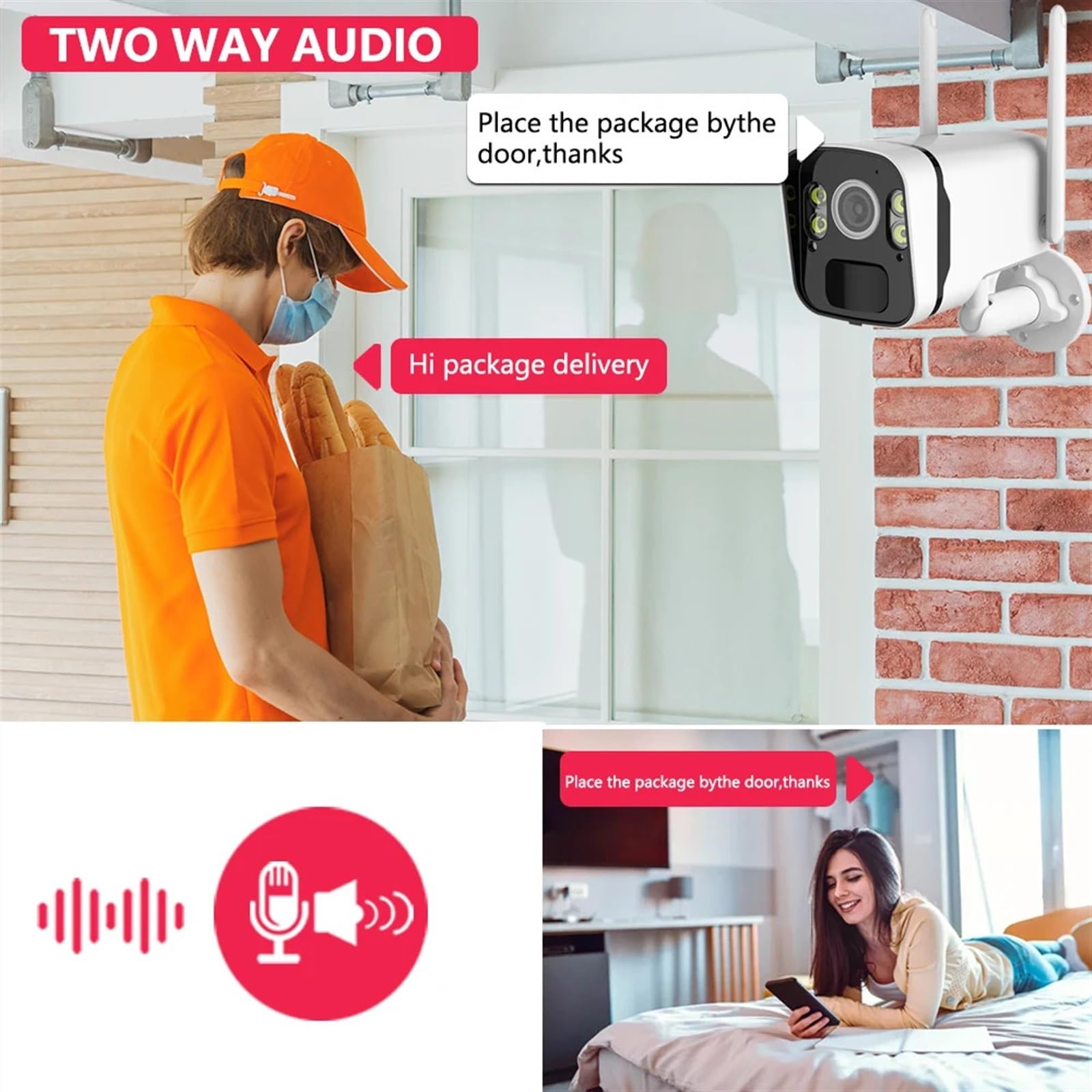 Telecamera di Sorveglianza, Telecamera IP solare Cloud da 5 MP PIR Rilevamento umano Sorveglianza di sicurezza esterna Telecamere CCTV con batteria integrata
