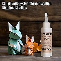 Vista 3 de Books By Hand, Adhesivo PVA neutro de PH, pegamento para encuadernación, se seca transparente, permanece flexible, 4 onzas