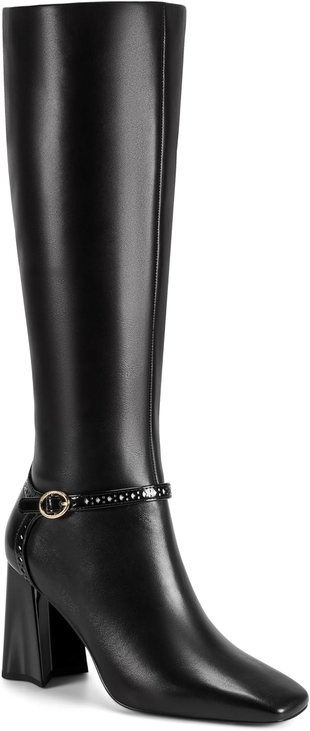 KARL LAGERFELD Women's Shreya Knee High Heeled Bootie
