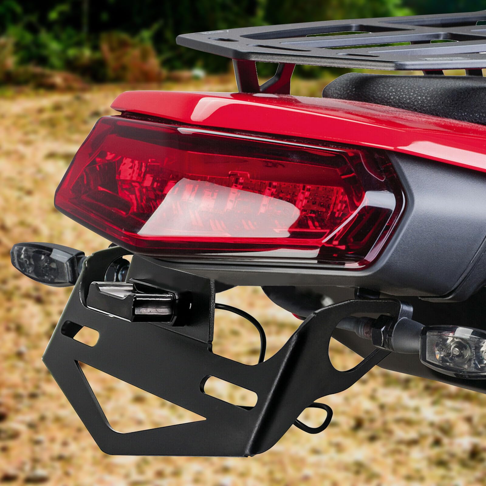 Motorrad Kennzeichenhalter Halter Tail Tidy Fender Eliminator mit LED-Licht kompatibel mit TENERE 700 XTZ700 2019 2020 2021 2022 2023 2024 2025