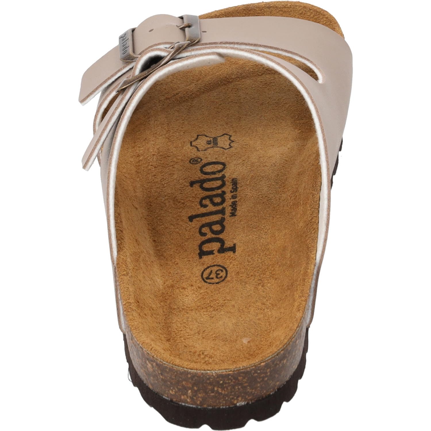 Palado Pantoletten Damen Kormos - bequeme Sandalen Made in Spain - Hausschuhe mit dämpfendem Kork-Fußbett - modische Sommerschuhe