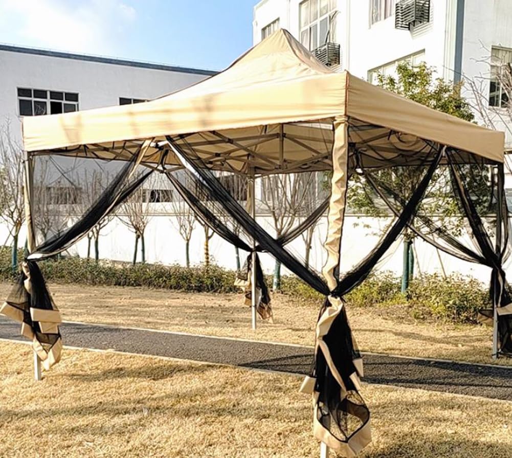Zanzariera esterna kaki,Tenda da campeggio Patio cortile cortile copertura a maglia,Spazioso zanzariera zanzariera per gazebo con cerniera