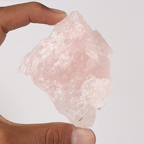Miniatura 3 de GEMHUB Muestra de piedra mineral, cuarzo rosa rosa, piedra preciosa en bruto certificada, 485.10 quilates, chakras curativas, gemas de cristal